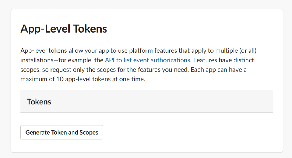 App-Level Tokens