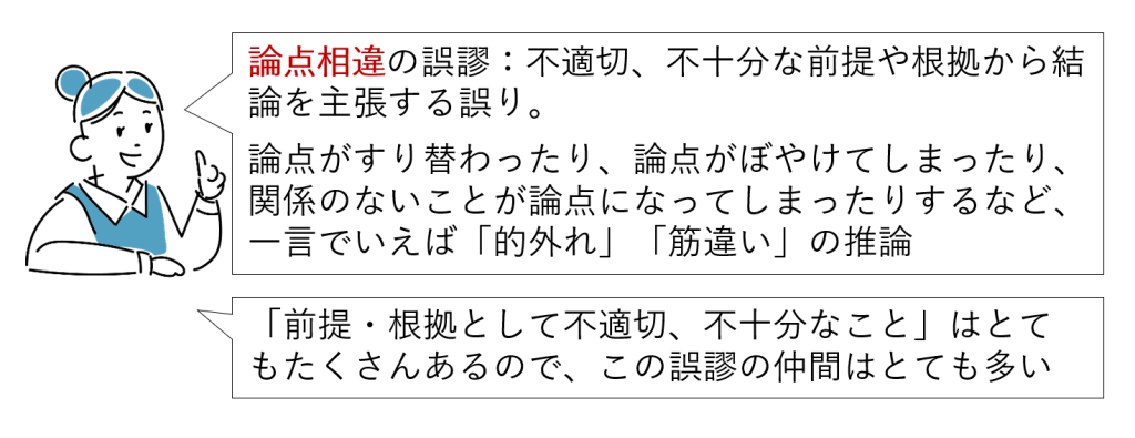 図9-8 論点相違の誤謬