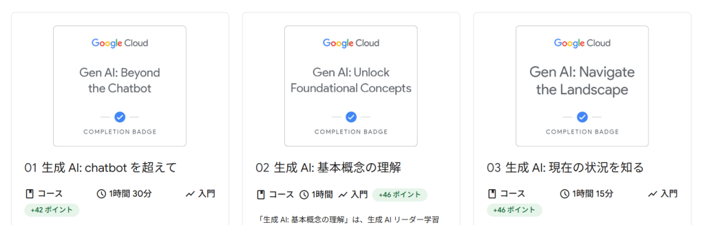 Google Cloud Skills Boostの公式トレーニング